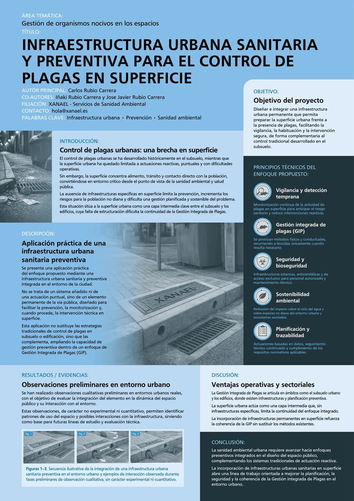 Póster técnico de XANAEL presentado en EXPOCIDA 2026